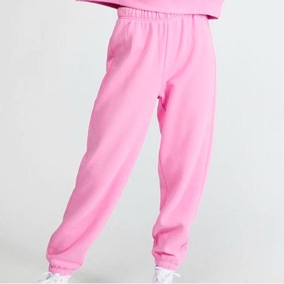 pacsun fleece sweatpants in light fuschia pink - Picture 2 of 5